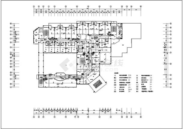 中医院干病房楼消防设计全套CAD图纸-图二