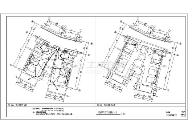 老人疗养院电气设计方案全套CAD图纸-图二