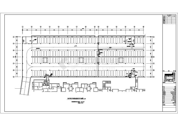 底下车库电气平面设计方案全套CAD图纸-图一