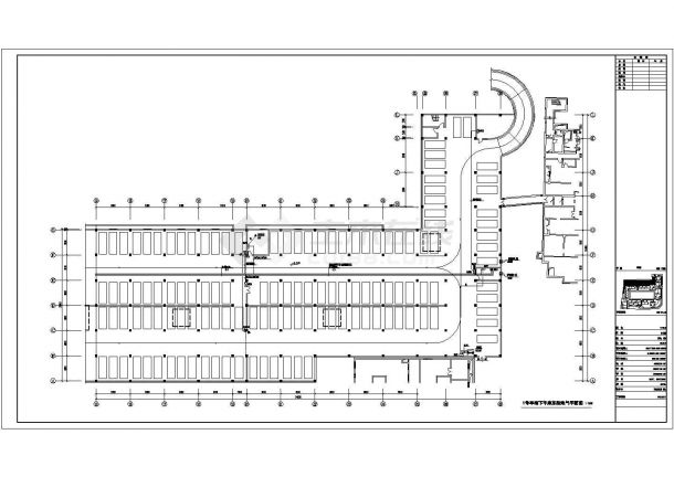 底下车库电气平面设计方案全套CAD图纸-图二