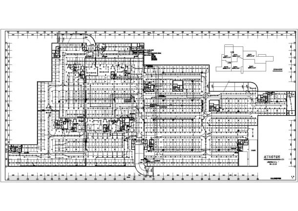 大型地下车库强弱电设计方案全套CAD图纸-图一