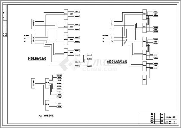 计算机房配电设计方案全套CAD图纸-图二