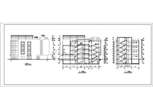 某四层大型商场建筑设计图（全集）-图二