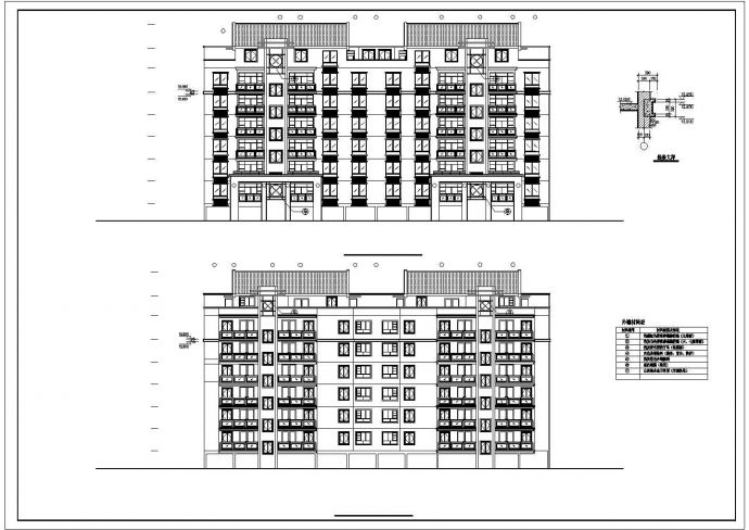 某区多层住宅楼建筑cad设计方案图纸_图1