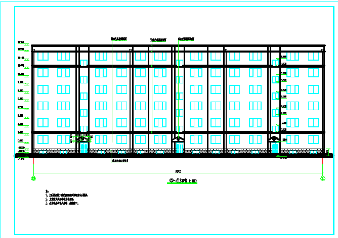 某城市多层住宅楼建筑设计平面图方案_图1