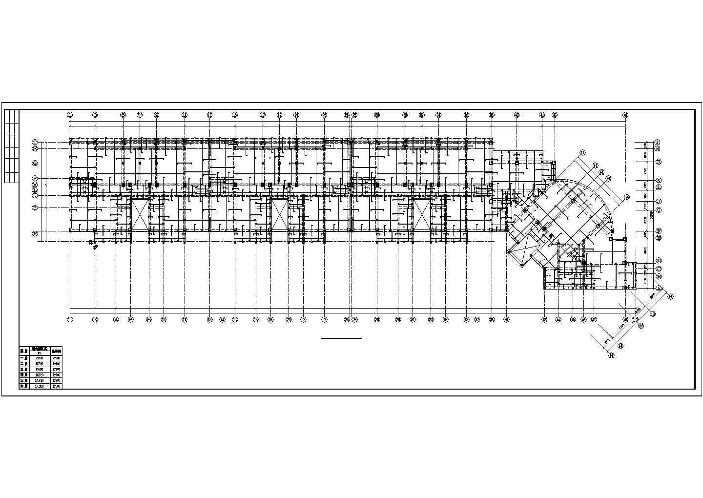 底框商业住宅楼结构施工设计CAD图纸