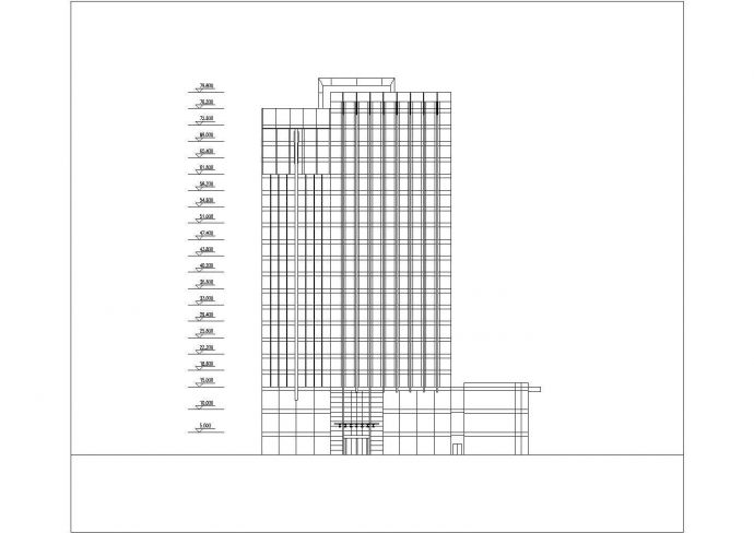 某地官园综合楼建筑设计施工方案图纸_图1