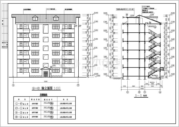 某地花园小区3#4#住宅楼建筑设计CAD图-图一