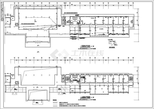 某六层办公楼电气施工全套CAD图纸-图二