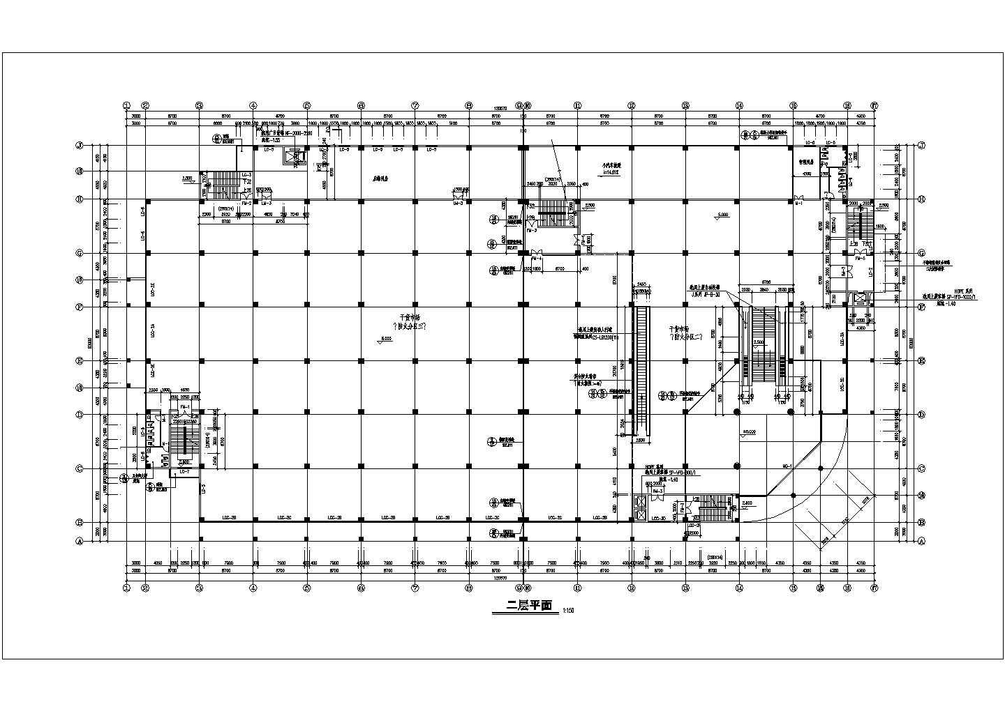 某商业大厦建筑施工cad设计图纸