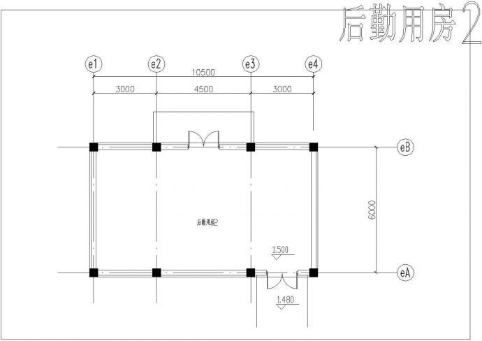 某地温泉浴场平立面建筑设计CAD施工图_图1
