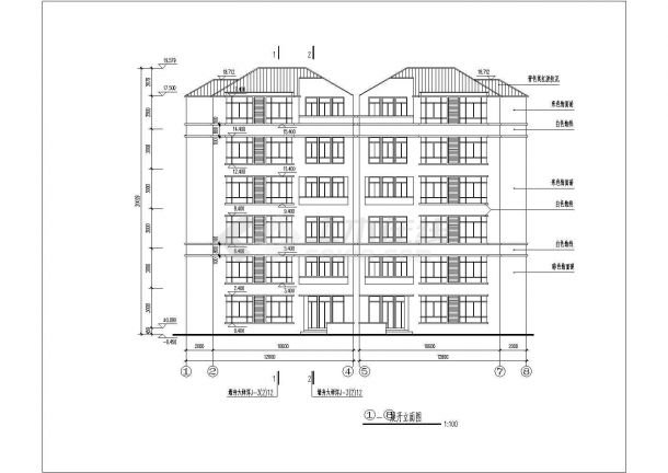 某地六层复式居民公寓楼建筑设计图-图二