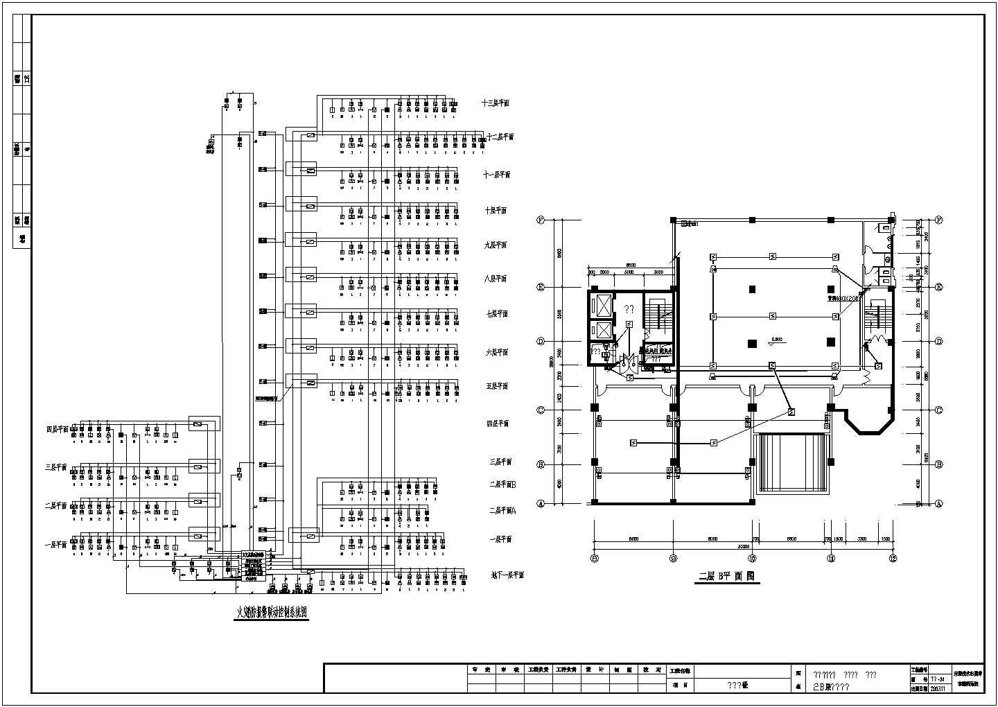 某中心综合楼弱电设计方案全套CAD图纸