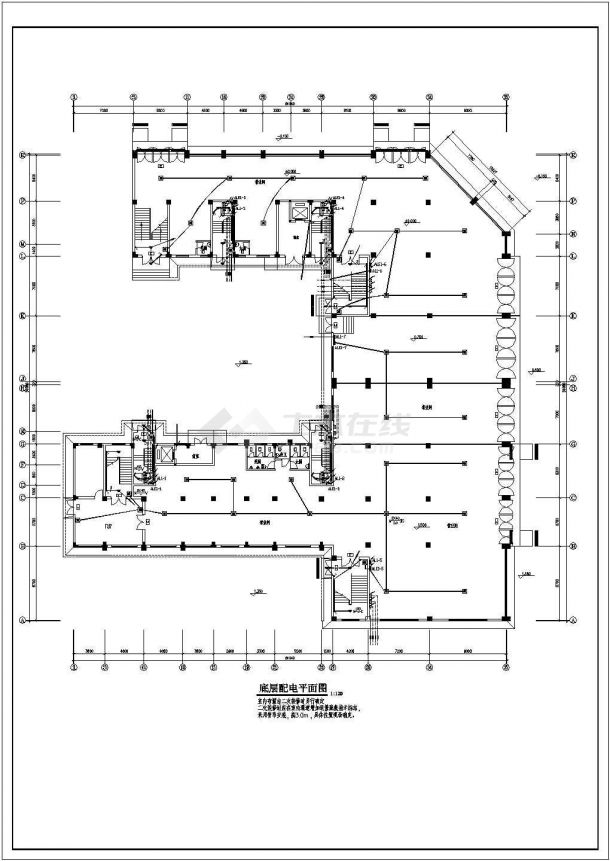 某综合楼电气施工与设计方案全套CAD图纸-图一