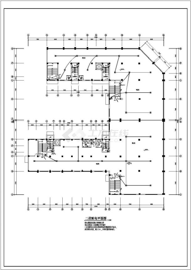 某综合楼电气施工与设计方案全套CAD图纸-图二