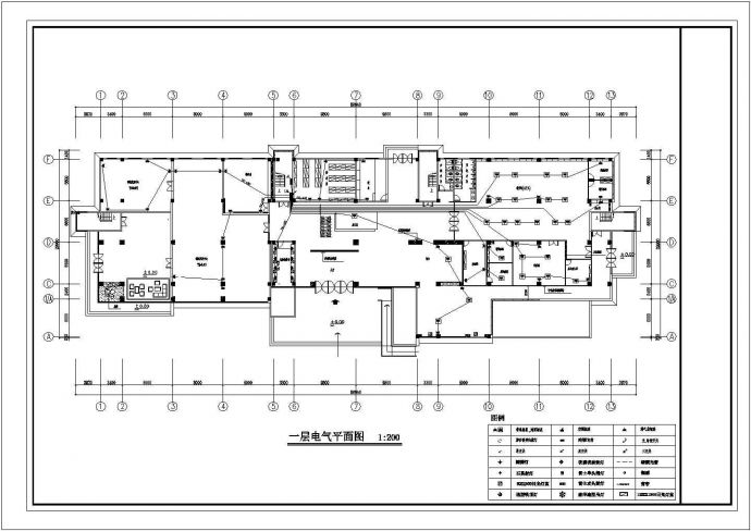 三层楼装修电气设计方案全套CAD图纸_图1