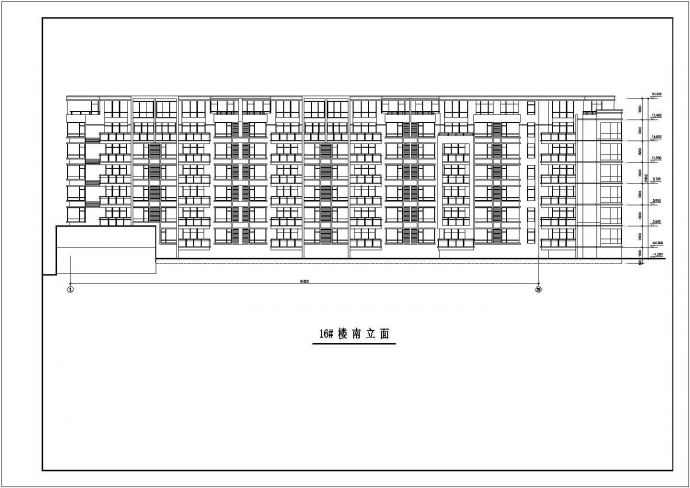 某六层农村商铺住宅综合楼建筑设计图_图1