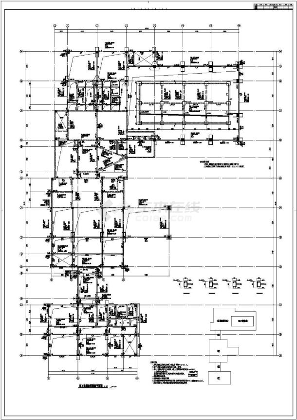 某国际酒店两层康体中心结构设计施工图全套-图二