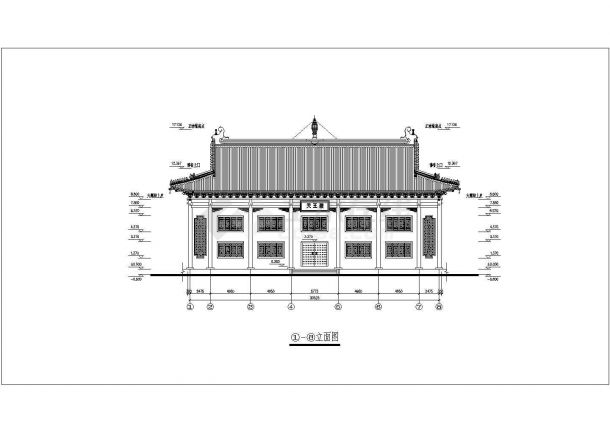洗心禅寺天王殿施工方案与设计全套CAD图纸-图一