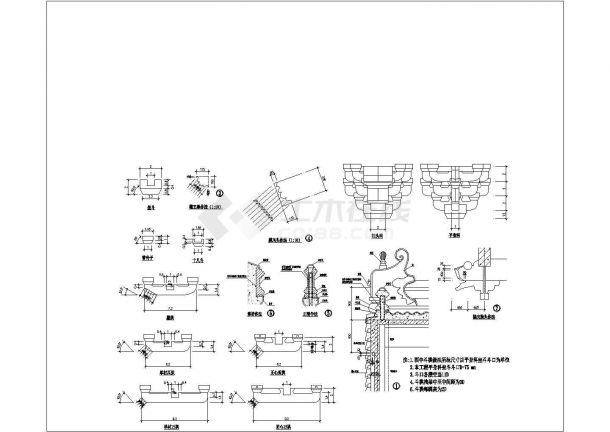 洗心禅寺天王殿施工方案与设计全套CAD图纸-图二