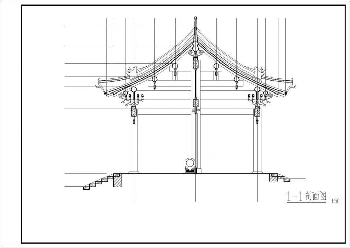 唐风古建设计方案与施工全套CAD图纸_图1