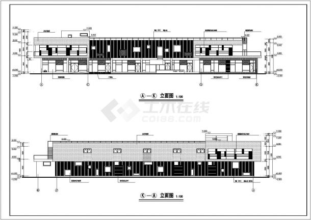 某小区商店建筑设计图（含设计说明）-图二