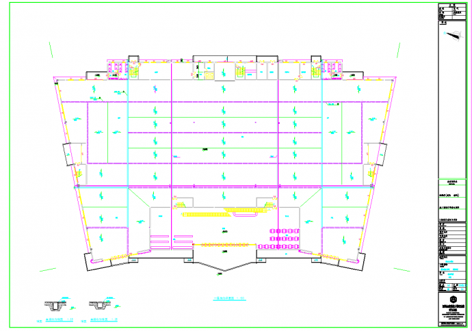 比较齐全的两层大型超市建筑平面设计图_图1