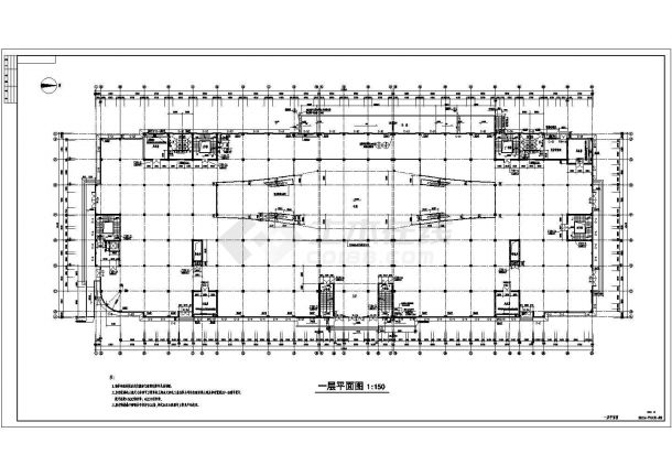 某地带地下室大型商场建筑设计图（全套）-图二