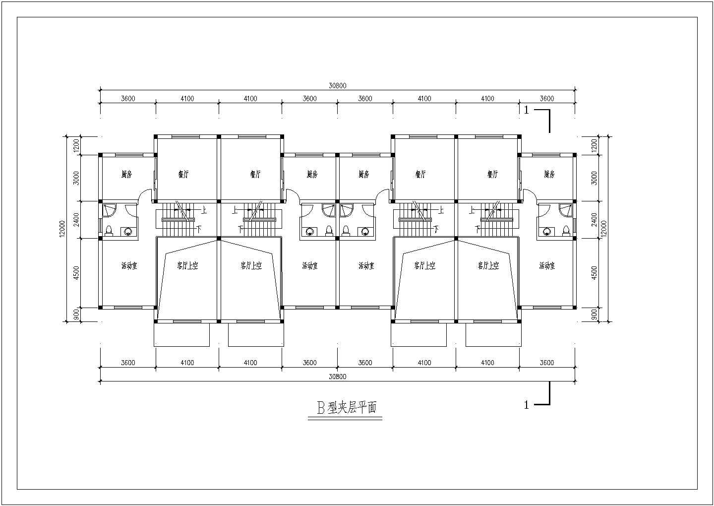 某小住宅建筑方案设计施工CAD图纸