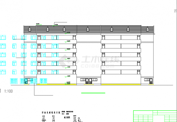 某小区住宅大楼建筑设计施工CAD图纸-图二