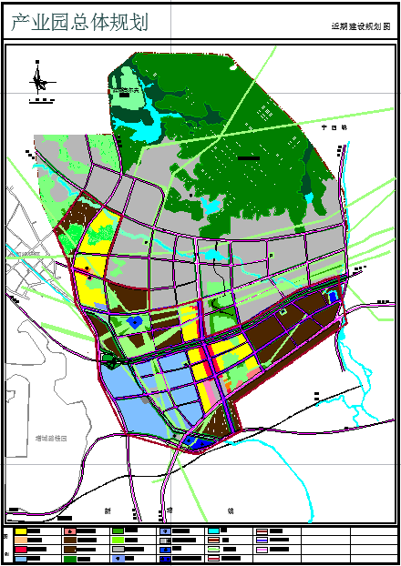 xx产业园土地利用规划cad总设计图_图1