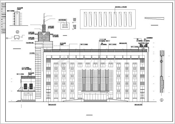 某六层汽车培训综合楼建筑施工图纸-图二