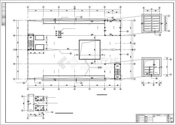 某地某大型综合楼建筑设计cad图纸-图一