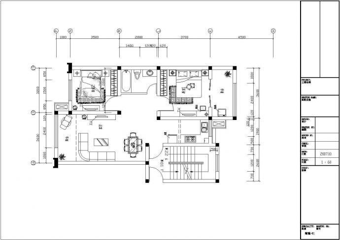 某豪宅室内装修cad施工设计图纸_图1