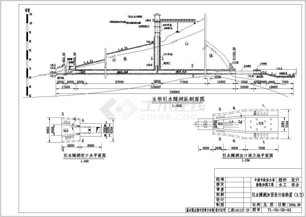 某地区全套发电隧洞cad设计施工图纸-图一