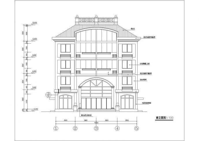 某地四层高级寓所住宅建筑设计图纸_图1