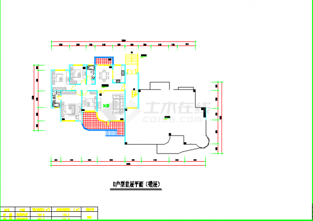 某老式住宅小区cad平面规划图纸-图一