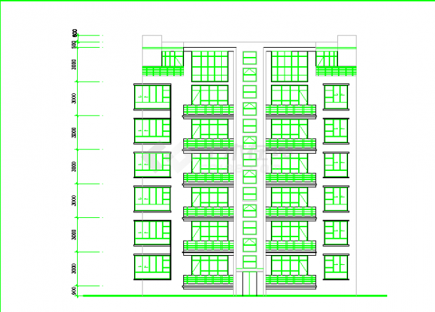 某花园户型建筑施工设计cad方案图-图二