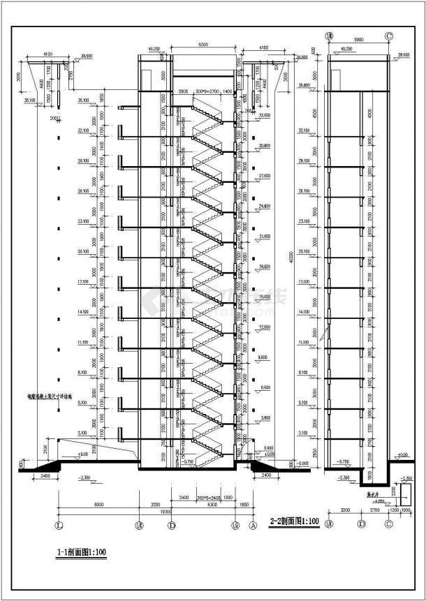 某地区点式小高层建筑户型cad平面图-图一