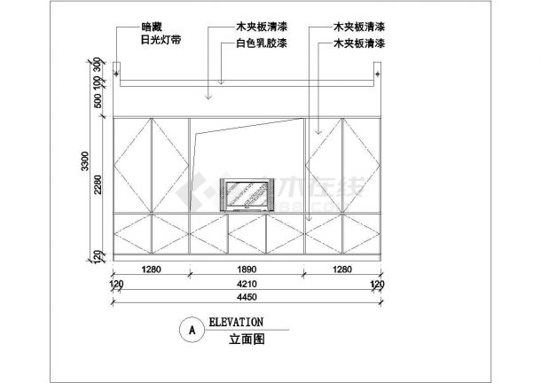 某地区某餐厅包间cad设计详细图纸-图二