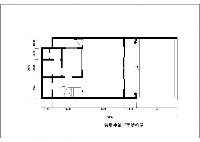 某小型别墅室内装修cad施工设计图纸_图1