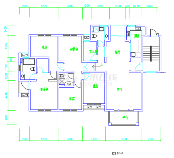 各种按面积分类的住宅户型设计平面CAD图-图一