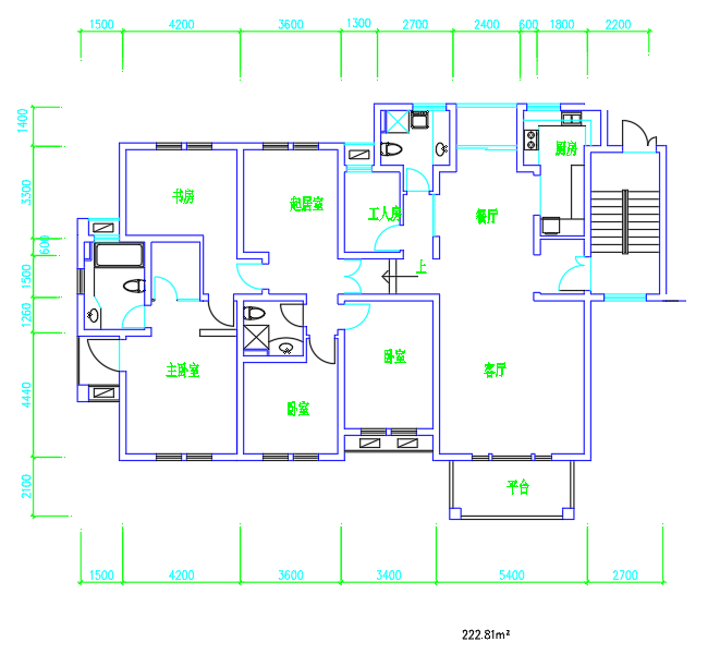 各种按面积分类的住宅户型设计平面CAD图_图1