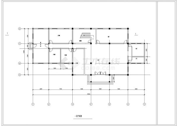 三层坡现代屋面垂钓中心建筑设计图-图二