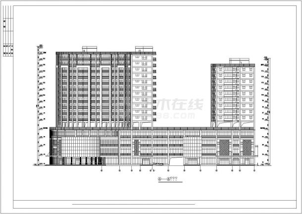 某地高层商住楼全套建筑设计施工CAD图-图二