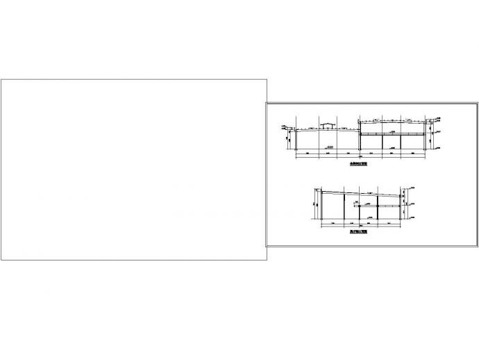 二层钢结构车展及维修中心建筑设计图_图1