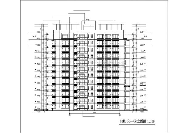 某地小区十二层两栋住宅楼建筑设计图-图一