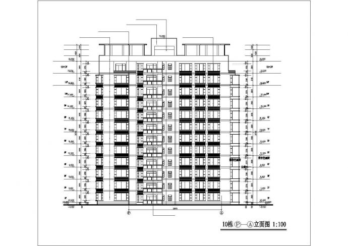 某地小区十二层两栋住宅楼建筑设计图_图1