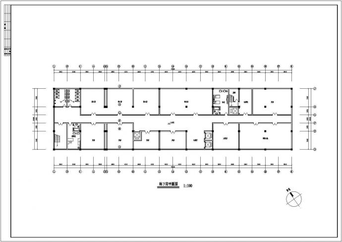 某市中心酒店建筑CAD设计施工图_图1