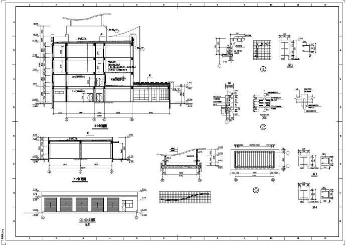 某高校大型食堂全套cad设计建筑施工图纸_图1